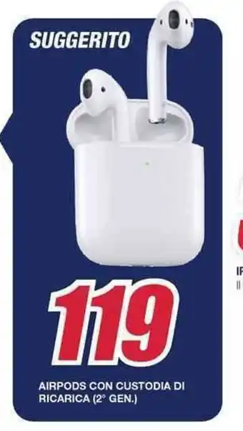 Trony AIRPODS CON CUSTODIA DI RICARICA (2° GEN.) offerta