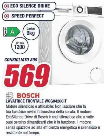 Trony BOSCH LAVATRICE FRONTALE WGG04200IT offerta