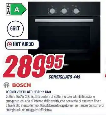 Trony BOSCH FORNO VENTILATO HBF011BAO offerta