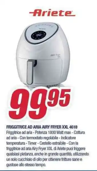 Trony Ariete FRIGGITRICE AD ARIA AIRY FRYER XXL 4618 offerta