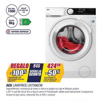 Trony AEG LAVATRICE LR7D96CW offerta
