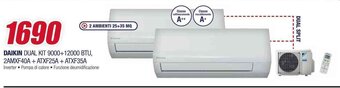 Trony DAIKIN DUAL KIT 9000+12000 BTU, 2AMXF40A+ATXF25A + ATXF35A offerta