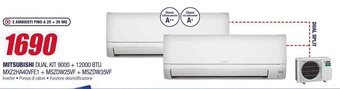 Trony MITSUBISHI DUAL KIT 9000 + 12000 BTU MXZ2HA40VFE1 + MSZDW25VF + MSZDW35VF offerta