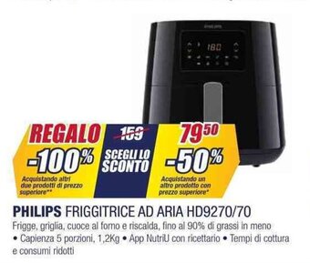 Trony PHILIPS FRIGGITRICE AD ARIA HD9270/70 offerta