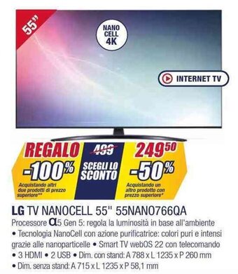 Trony LG TV NANOCELL 55" 55NAN0766QA offerta