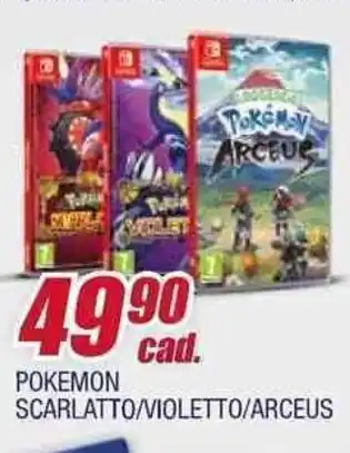 Trony POKEMON SCARLATTO/VIOLETTO/ARCEUS offerta