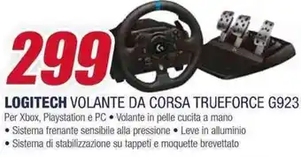 Trony LOGITECH VOLANTE DA CORSA TRUEFORCE G923 offerta