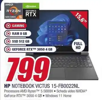 Trony HP NOTEBOOK VICTUS 15-FB0022NL offerta