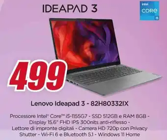 Trony Lenovo Ideapad 3 - 82H803321X offerta