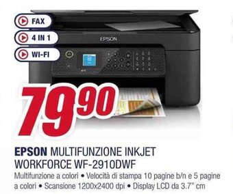 Trony EPSON MULTIFUNZIONE INKJET WORKFORCE WF-2910DWF offerta