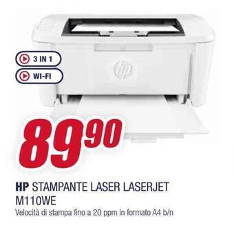 Trony HP STAMPANTE LASER LASERJET M110WE offerta