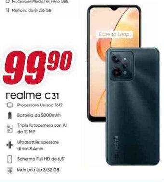 Trony realme C31 offerta