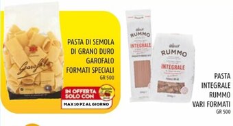 Il Centesimo PASTA INTEGRALE RUMMO VARI FORMATI GR 500 offerta