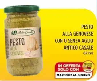 PESTO ALLA GENOVESE CON O SENZA AGLIO ANTICO CASALE GR 190