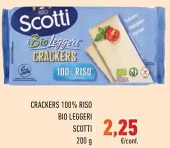 Spazio Conad CRACKERS 100% RISO BIO LEGGERI SCOTTI 200 g offerta