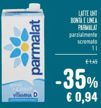 Spazio Conad LATTE UHT BONTÀ E LINEA PARMALAT parzialmente scremato 1 L offerta
