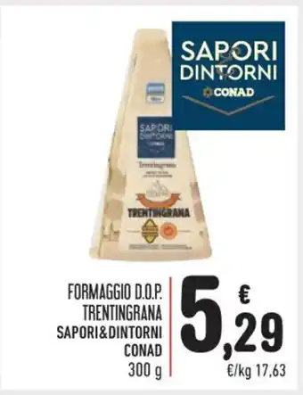 Spazio Conad FORMAGGIO D.O.P. TRENTINGRANA SAPORI&DINTORNI CONAD 300 g offerta