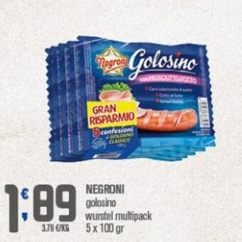 NEGRONI golosino wurstel multipack 5 x 100 gr