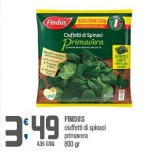 Ottimo Market FINDUS ciuffetti di spinaci primavera 800 gr offerta