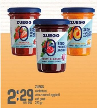 Ottimo Market ZUEGG confettura zero zuccheri aggiunti vari gusti 220 gr offerta