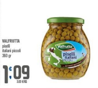 Ottimo Market VALFRUTTA piselli italiani piccoli 360 gr offerta
