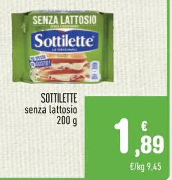 Spazio Conad SOTTILETTE senza lattosio 200 g offerta
