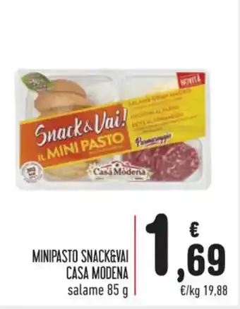 Spazio Conad MINIPASTO SNACK&VAI CASA MODENA salame 85 g offerta