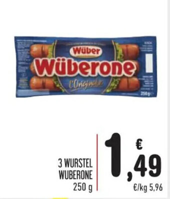 Spazio Conad 3 WURSTEL WUBERONE 250 g offerta