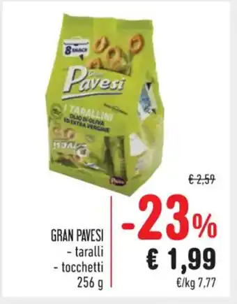 Spazio Conad GRAN PAVESI - taralli - tocchetti 256 g offerta