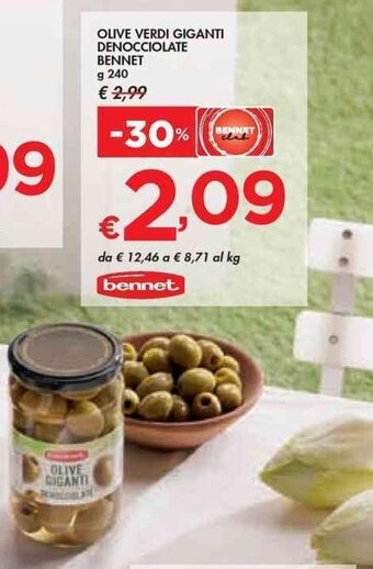 Bennet OLIVE VERDI GIGANTI DENOCCIOLATE BENNET g 240 offerta