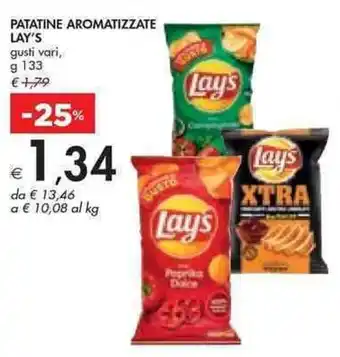 Bennet PATATINE AROMATIZZATE LAY'S gusti vari, g 133 offerta