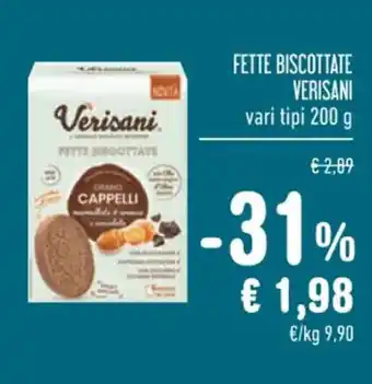 Spazio Conad FETTE BISCOTTATE VERISANI vari tipi 200 g offerta