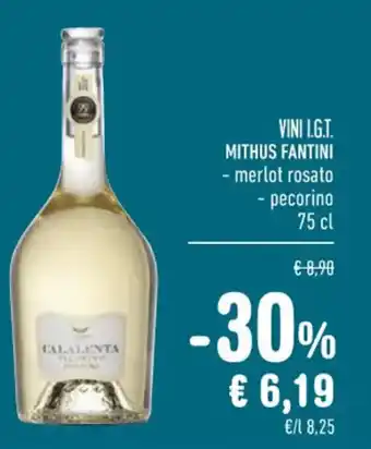 Spazio Conad VINI L.G.T. MITHUS FANTINI - merlot rosato - pecorino 75 cl offerta