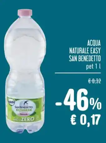 Spazio Conad ACQUA NATURALE EASY SAN BENEDETTO pet 1 L offerta