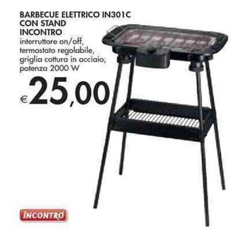 Bennet BARBECUE ELETTRICO IN301C CON STAND INCONTRO offerta