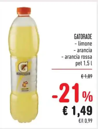 Spazio Conad GATORADE - limone - arancia - arancia rossa pet 1,5 l offerta