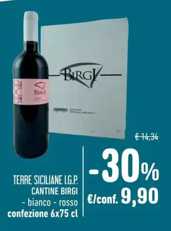 Spazio Conad TERRE SICILIANE I.G.P. CANTINE BIRGI - bianco - rosso confezione 6x75 cl offerta