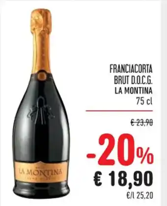 Spazio Conad FRANCIACORTA BRUT D.O.C.G. LA MONTINA 75 cl offerta