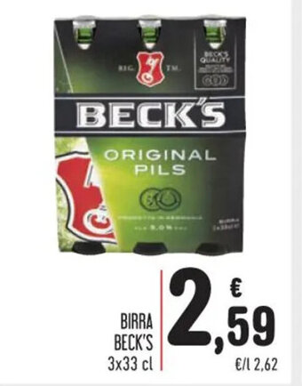 Spazio Conad BIRRA BECK'S 3x33 cl offerta