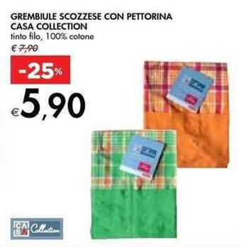 Bennet GREMBIULE SCOZZESE CON PETTORINA CASA COLLECTION offerta