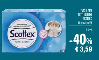 Spazio Conad FAZZOLETTI TUTTI I GIORNI SCOTTEX 36 pacchetti offerta