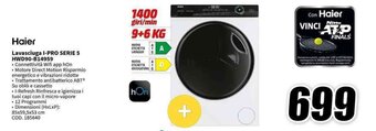 MediaWorld Haier Lavasciuga I-PRO SERIE 5 HWD90-B14959 offerta