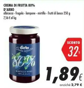 Coop D'arbo Crema Di Frutta 80% offerta
