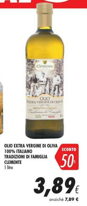 Coop Clemente Olio Extra Vergine Di Oliva 1000 G(ml) offerta