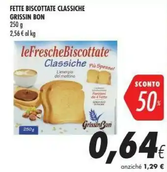 Coop Grissin bon Fette Biscottate Classiche offerta
