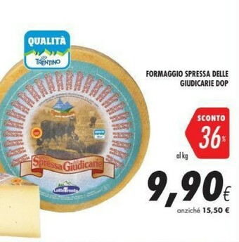 Coop Formaggio Spressa Delle Giudicarie Dop offerta