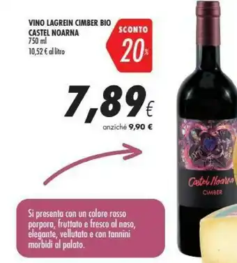Coop Vino Lagrein Cimber Bio Castel Noarna offerta