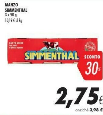 Coop Simmenthal Manzo offerta