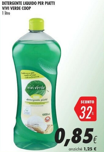 Coop Vivi verde coop Detergente Liquido Per Piatti offerta