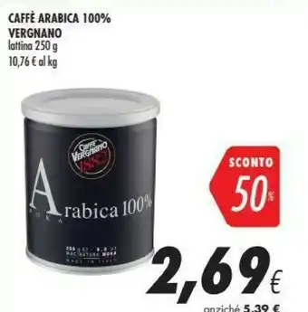Coop Vergnano Caffè Arabica 100% offerta